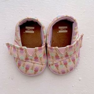 Toms Pink Ice Cream Social Crib Alpargata Infant Shoes